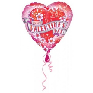 Happy Valentine's Day Tattoo Balloon